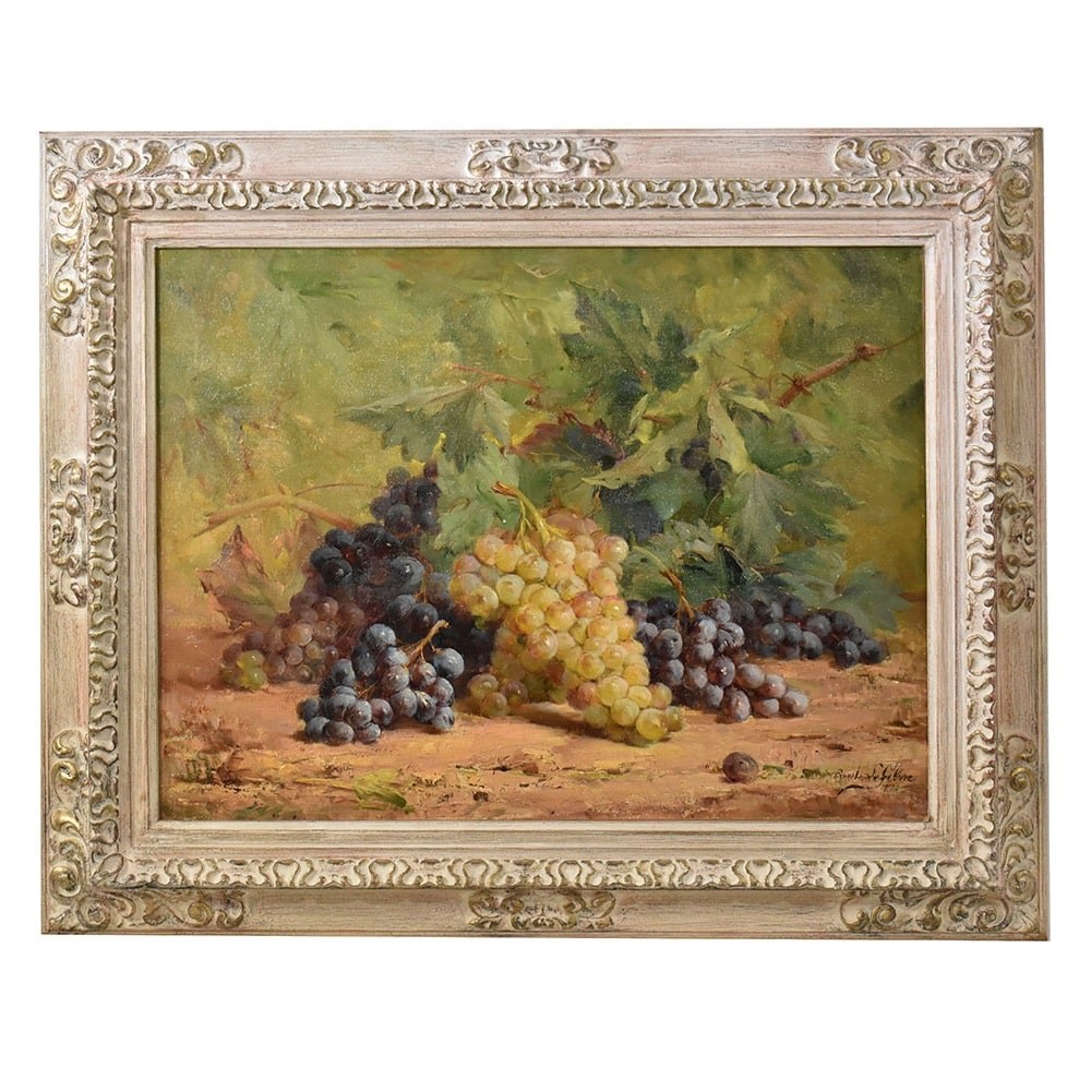 QNM 553 1 antique still life oil painting grape XIX century.jpg